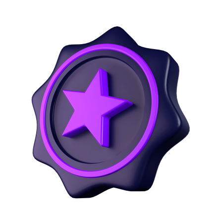 Medalha estrela  3D Icon