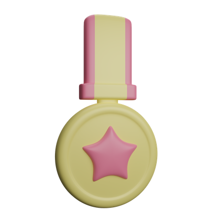 Medalha estrela  3D Icon