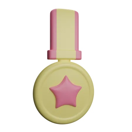 Medalha estrela  3D Icon