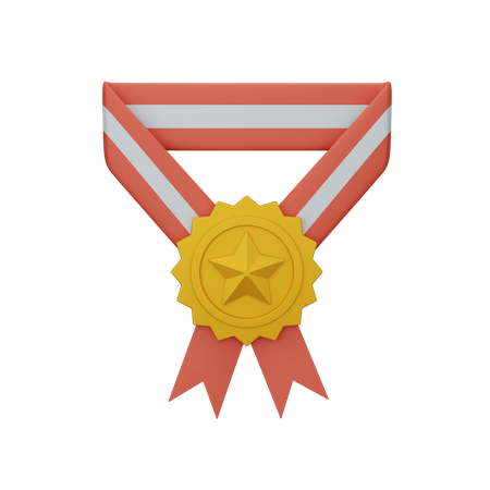 Medalha estrela  3D Icon