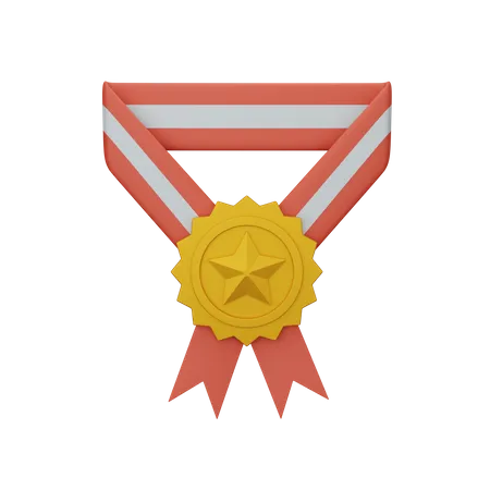 Medalha estrela  3D Icon