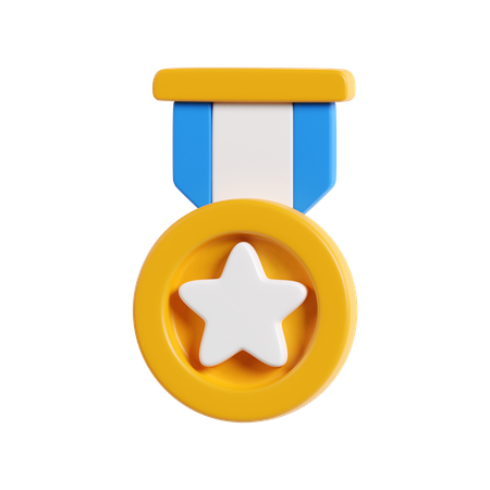 Medalha estrela  3D Icon