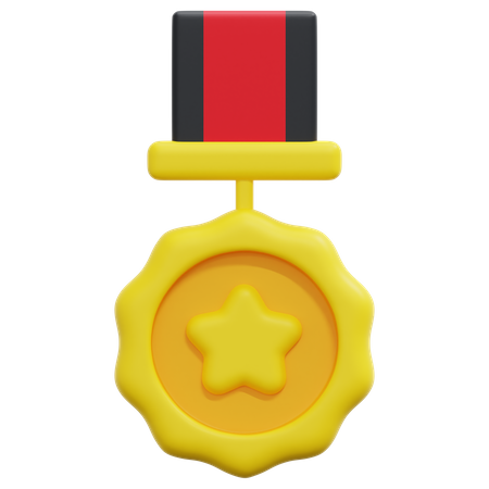 Medalha estrela  3D Icon