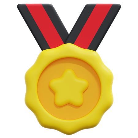 Medalha estrela  3D Icon