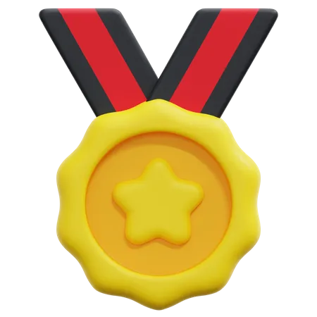 Medalha estrela  3D Icon