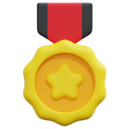 Medalha estrela  3D Icon