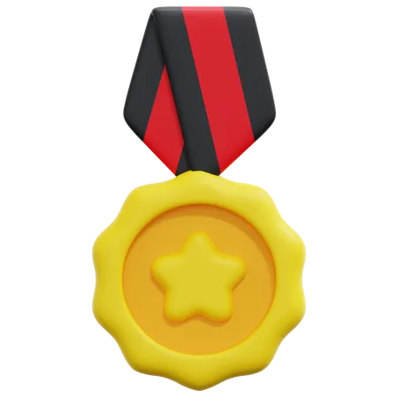 Medalha estrela  3D Icon