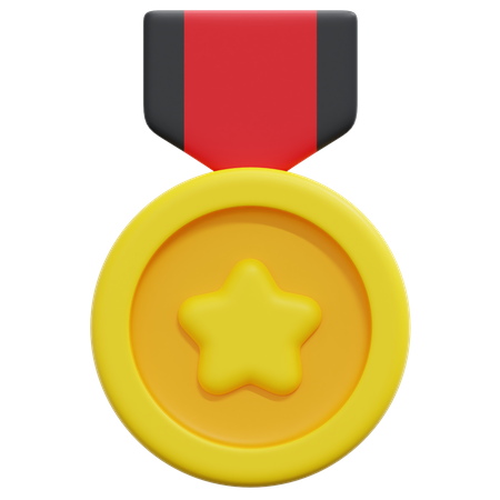 Medalha estrela  3D Icon