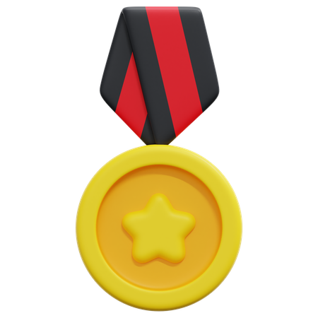 Medalha estrela  3D Icon