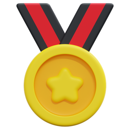 Medalha estrela  3D Icon