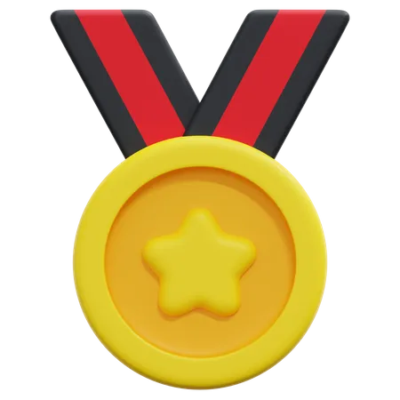 Medalha estrela  3D Icon