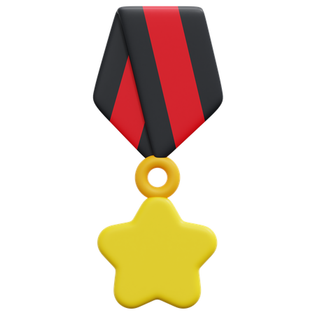 Medalha estrela  3D Icon