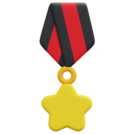 Medalha estrela  3D Icon