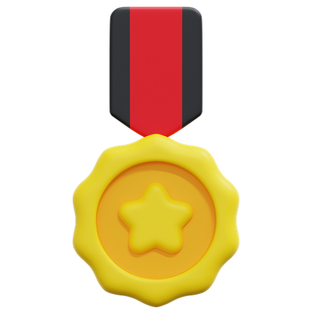 Medalha estrela  3D Icon