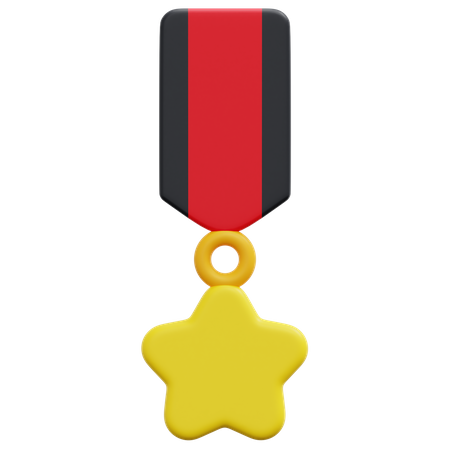 Medalha estrela  3D Icon