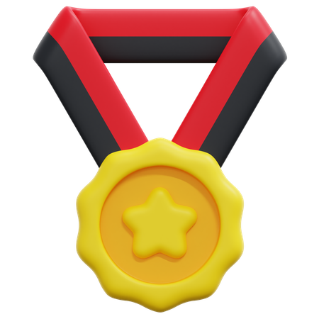 Medalha estrela  3D Icon