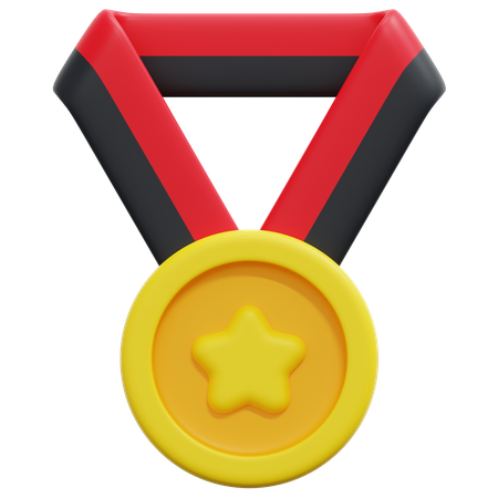 Medalha estrela  3D Icon