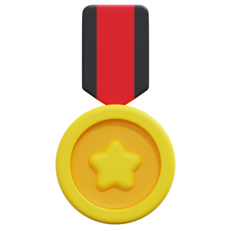 Medalha estrela  3D Icon