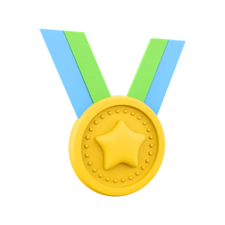 Medalha estrela  3D Icon