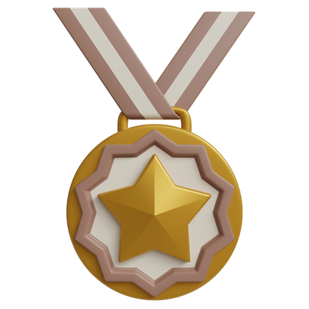 Medalha estrela  3D Icon