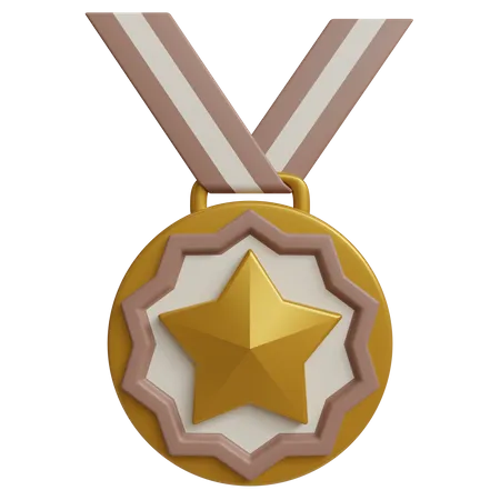 Medalha estrela  3D Icon