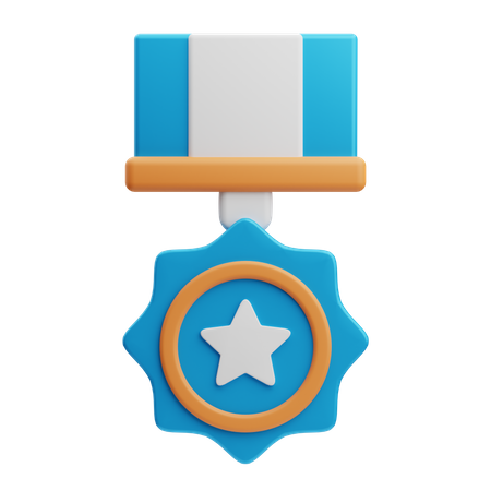 Medalha estrela  3D Icon