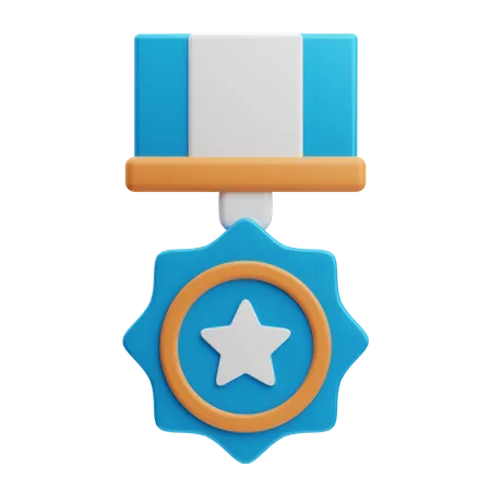 Medalha estrela  3D Icon