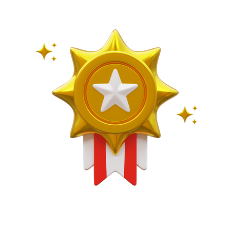 Medalha estrela  3D Icon