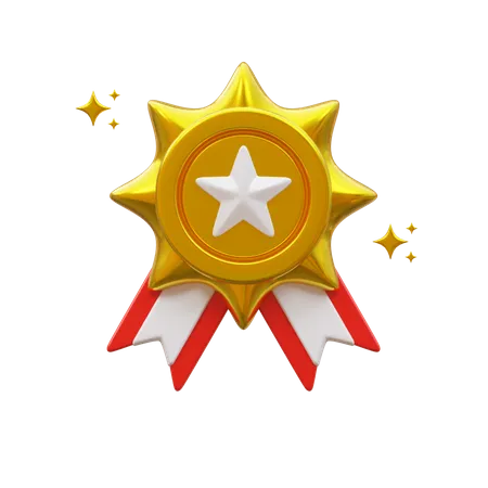 Medalha estrela  3D Icon