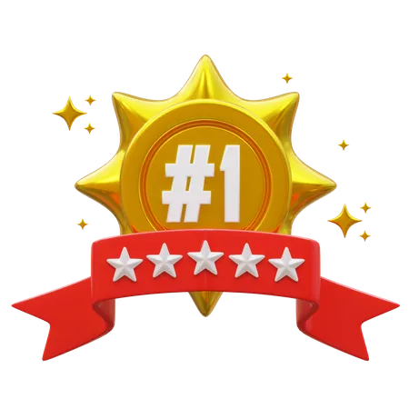 Medalha estrela  3D Icon