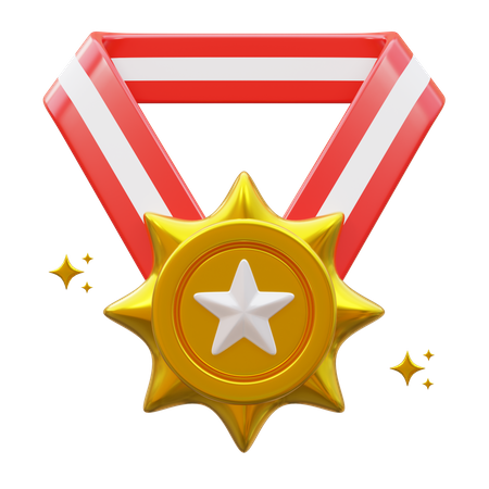 Medalha estrela  3D Icon