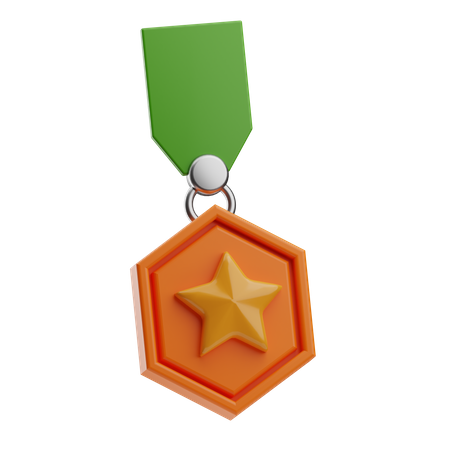 Medalha estrela militar  3D Icon