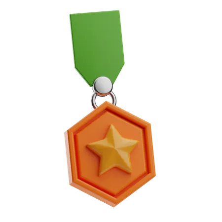 Medalha estrela militar  3D Icon