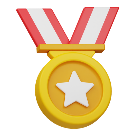 Prêmio de medalha de estrela  3D Icon