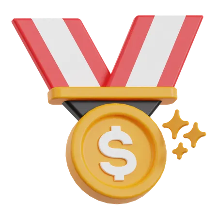 Medalha financeira  3D Icon