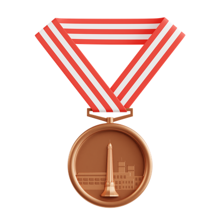 Medalha indonésia  3D Icon