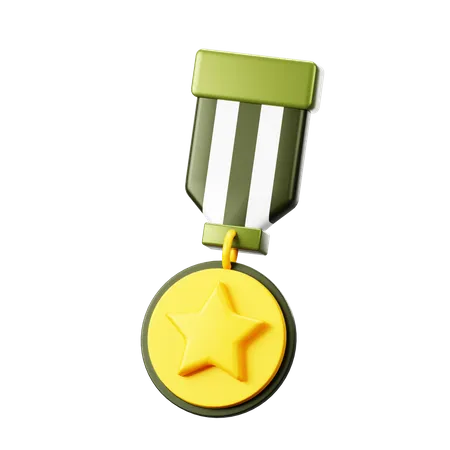 Medalha militar  3D Icon