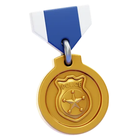 Medalha policial  3D Icon