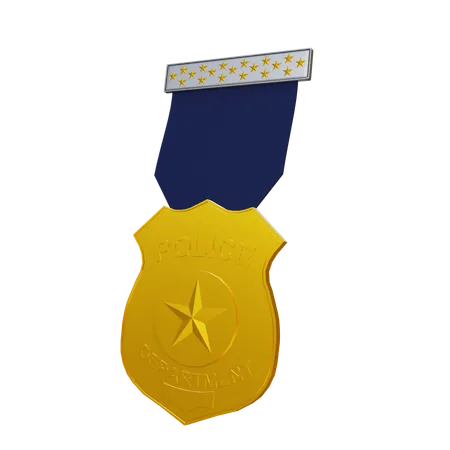 Medalha policial  3D Icon