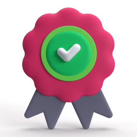 Medalha de qualidade  3D Icon