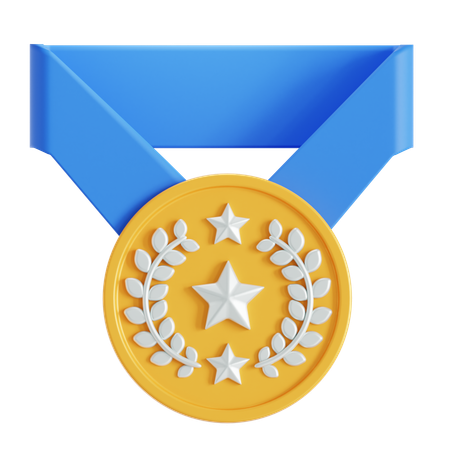 Medalhão com coroa  3D Icon