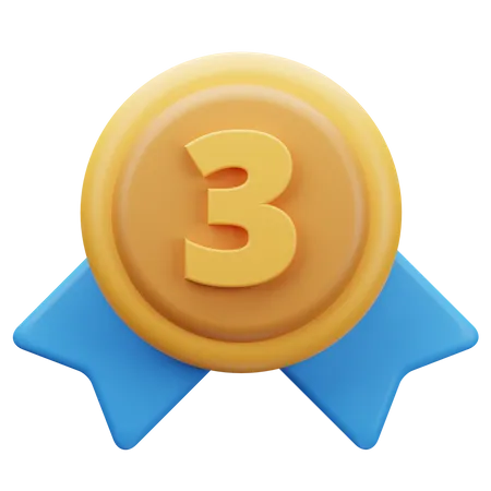 Três medalhas  3D Icon