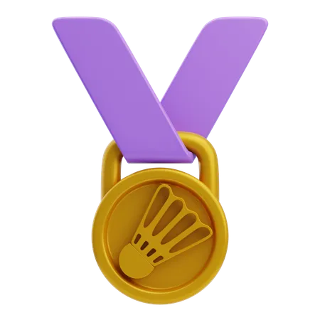 Medalla de bádminton  3D Icon