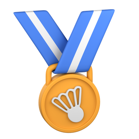 Medalla de bádminton  3D Icon