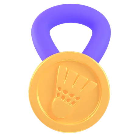 Medalla de bádminton  3D Icon
