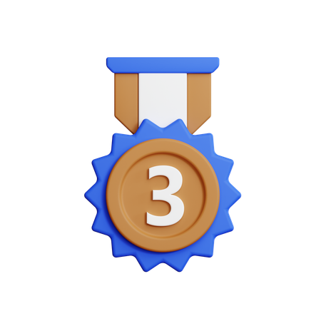 Medalla de bronce  3D Icon