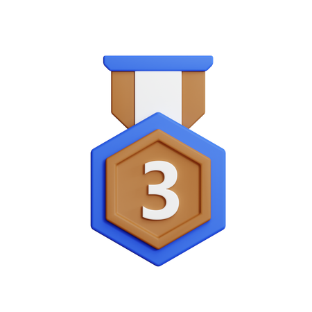 Medalla de bronce  3D Icon