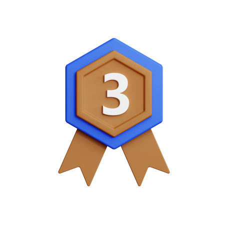 Medalla de bronce  3D Icon