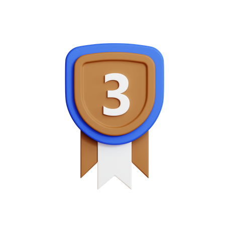 Medalla de bronce  3D Icon