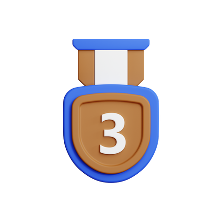 Medalla de bronce  3D Icon